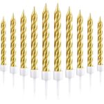 Κεράκια τούρτας Χρυσά Spiral (10 τεμ)