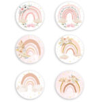Κονκάρδες Ουράνιο Τόξο κορίτσι (6 τεμ)