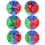 Ξύλινες Κονκάρδες Pj Masks (6 τεμ)