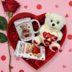 Κουτί δώρο για ζευγάρι γλυκό αρκουδάκι