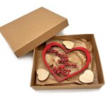 Κουτί με κόκκινο διακοσμητικό "Για πάντα μαζί"