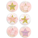 Ξύλινες Κονκάρδες Αστεράκι (6 τεμ)