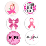 Ξύλινες Κονκάρδες Cancer Fighters (6 τεμ)