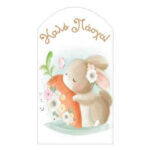 Ξύλινο διακοσμητικό Κουνελάκι με καρότο