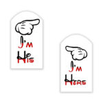 Ξύλινο διακοσμητικό Minnie & Mickey Χεράκια (2 τεμ)