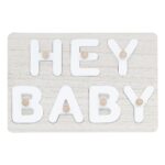 Ξύλινο Ευχολόγιο Παζλ 'Hey Baby'