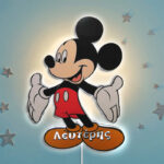 Ξύλινο Φωτιστικό - Mickey Mouse