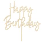 Ξύλινο topper τούρτας Happy Birthday