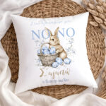 Πασχαλινό Μαξιλάρι - Blue Toile Bunny Για τον Νονό