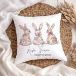 Πασχαλινό Μαξιλάρι - Κουνελάκι Floral Στην Καλύτερη Δασκάλα