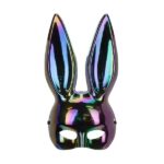 Μάσκα Κουνελάκι Playboy - Μαύρη Ιριδίζον