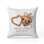 Μαξιλάρι Χριστουγεννιάτικο – Ζευγάρι σε Διπλή Καρδιά