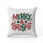 Μαξιλάρι Χριστουγεννιάτικο – Merry & Bright