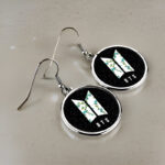 Μεταλλικά Σκουλαρίκια στρογγυλά - BTS black