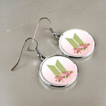 Μεταλλικά Σκουλαρίκια στρογγυλά - BTS φλοράλ