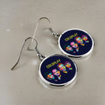 Μεταλλικά Σκουλαρίκια στρογγυλά - Coldplay