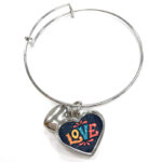 Μεταλλικό Βραχιόλι καρδιά - LOVE