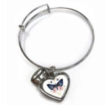 Μεταλλικό Βραχιόλι καρδιά - Πεταλούδα Μονόγραμμα