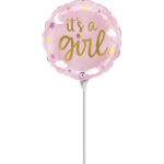 Mini Shape μπαλόνι It's A Girl Stars & Clouds