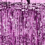 Φούξια μεταλλική Κουρτίνα Διακόσμησης 250x90cm