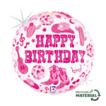 Μπαλόνι Disco Cowgirl 'Happy Birthday' 18"