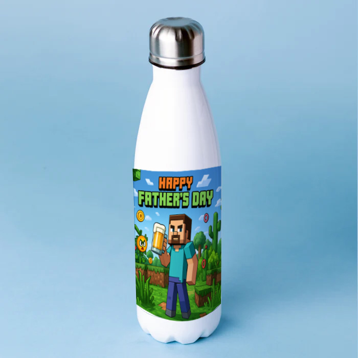 mpoukali-thermos-gia-mpampa-minecraft Μπουκάλι Θερμός για Μπαμπά - Minecraft - Image 1