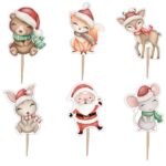 Οδοντογλυφίδες Χριστουγεννιάτικα Ζωάκια (6 τεμ)