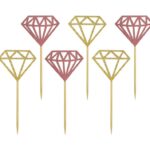 Οδοντογλυφίδες Διαμάντι με γκλίτερ (6 τεμ)