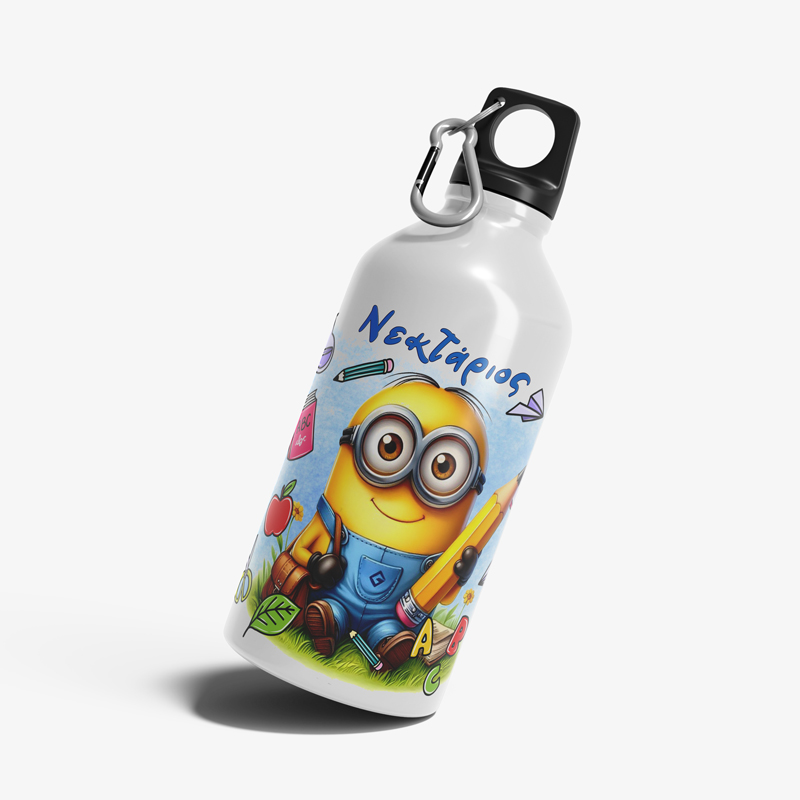 paidiko-anoxidoto-pagouri-me-onoma-minions-sto-sxoleio Παιδικό ανοξείδωτο Παγούρι με όνομα - Minions στο Σχολείο - Image 1
