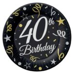 Πιάτα γλυκού 40th Birthday (6 τεμ)