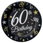 Πιάτα γλυκού 60th Birthday (6 τεμ)