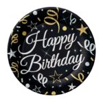 Πιάτα γλυκού Birthday κομφετί (6 τεμ)