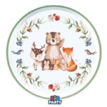Χάρτινα Πιάτα γλυκού - Ζωάκια Του Δάσους (6 τεμ)