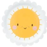 Πιάτα πάρτυ Ήλιος χαμογελαστός (6 τεμ)