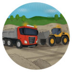 Πιάτα φαγητού Construction Party (8 τεμ)
