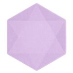 Πιάτα Vert Décor μοβ εξάγωνο (6 τεμ)