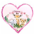 Πινιάτα καρδιά Ζώα της Ζούγκλας