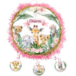 Πινιάτα πάρτυ Ζώα της Ζούγκλας Κορίτσι