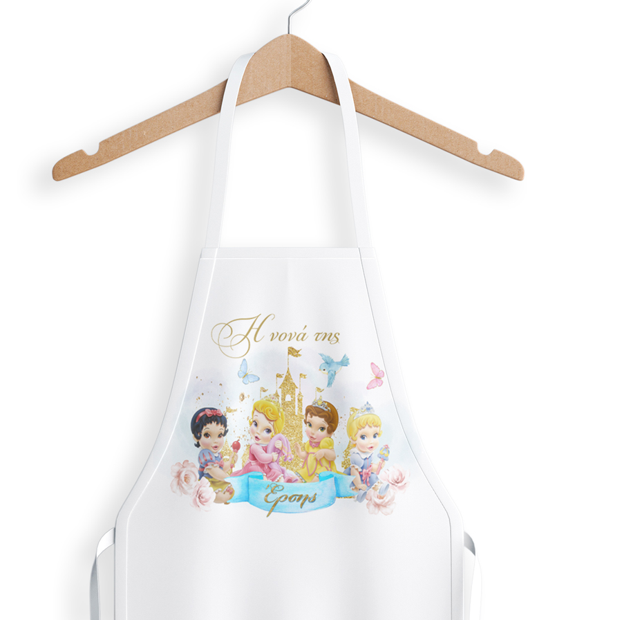 podia-gia-nona-prigipisses-disney Ποδιά για Νονά - baby Πριγκίπισσες - Image 1