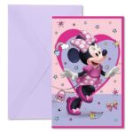 Προσκλήσεις πάρτυ Minnie Junior (6 τεμ)