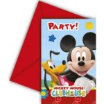 Προσκλήσεις πάρτυ Playful Mickey (6 τεμ)