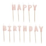 Ροζ Κεράκια Happy Birthday