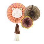 Σετ χάρτινες βεντάλιες Λιονταράκι (3 τεμ)