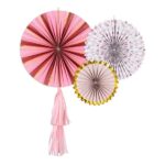 Σετ χάρτινες βεντάλιες φλοράλ (3 τεμ)