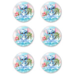 Σετ κονκάρδες Stitch (6 τεμ)