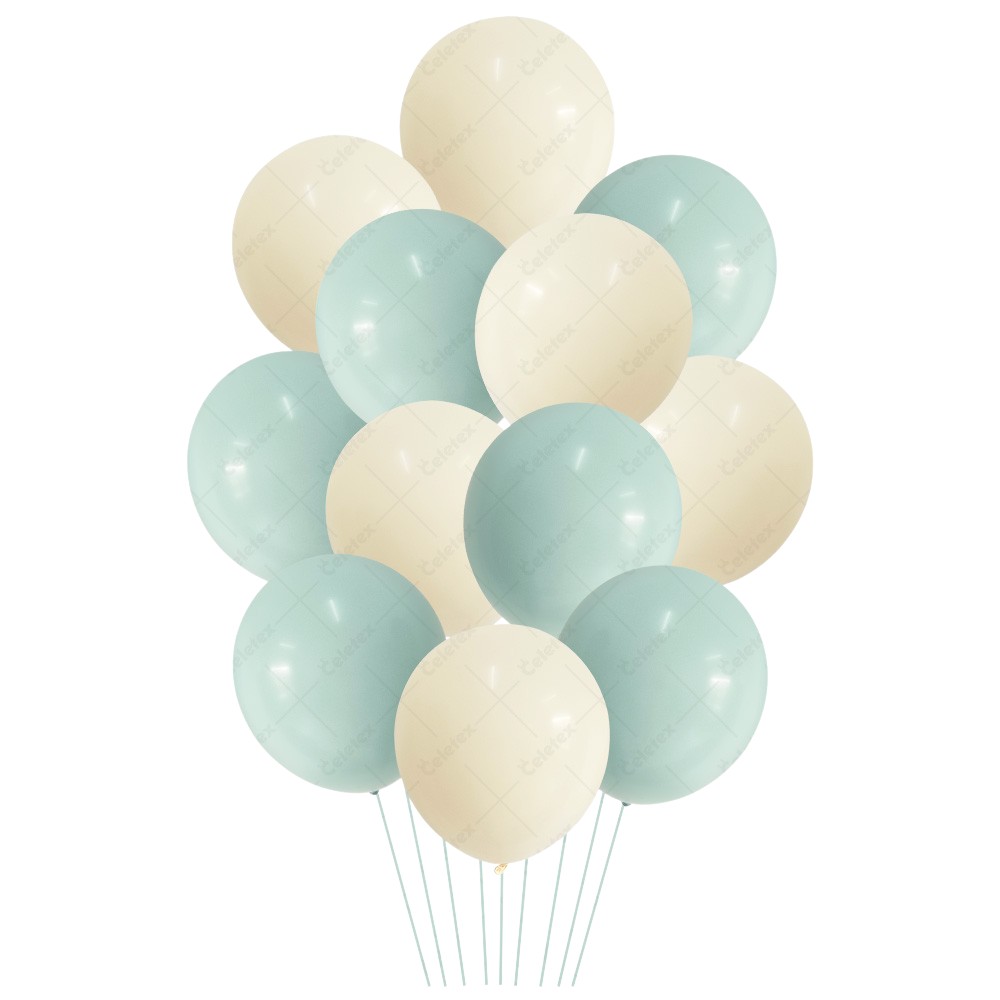 set-mpalonia-baby-blue-_-ivoiar-_12-tem__3 Σετ Μπαλόνια - Baby Blue & Ιβουάρ (12 τεμ) - Image 1