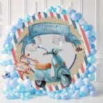 Στρογγυλή Αφίσα Βάπτισης Βέσπα