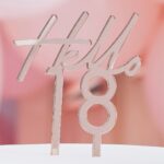 Topper τούρτας "Hello 18" Rosegold