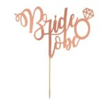Topper Τούρτας Bride to be ροζ-χρυσό
