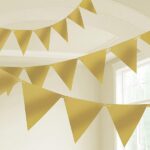 Τριγωνικά Σημαιάκια Χρυσά 10m